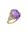 I. Reiss 14k 4.99 Ct. Tw. Diamond & Amethyst Cocktail Ring