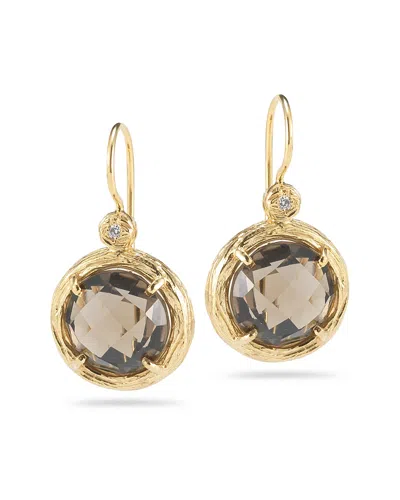 I. Reiss 14k 5.04 Ct. Tw. Diamond & Topaz Drop Earrings