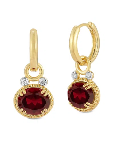 I. Reiss 14k 5.10 Ct. Tw. Diamond & Garnet Earrings In Gold