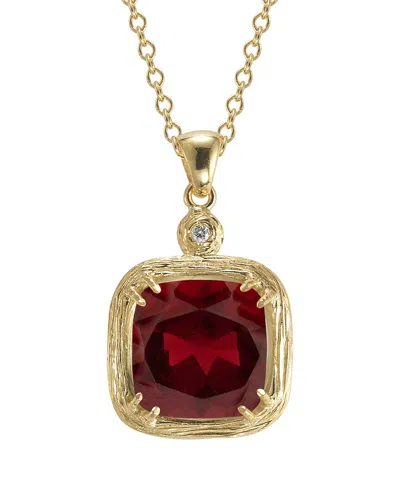 I. Reiss 14k 5.42 Ct. Tw. Diamond & Garnet Necklace In Gold