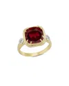 I. Reiss 14k 5.43 Ct. Tw. Diamond & Garnet Ring