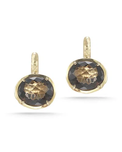 I. Reiss 14k 5.50 Ct. Tw. Smokey Topaz Earrings In Burgundy