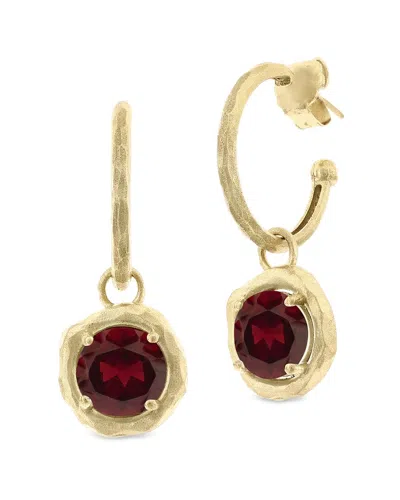 I. Reiss 14k 5.80 Ct. Tw. Garnet Charm Earrings In Gold
