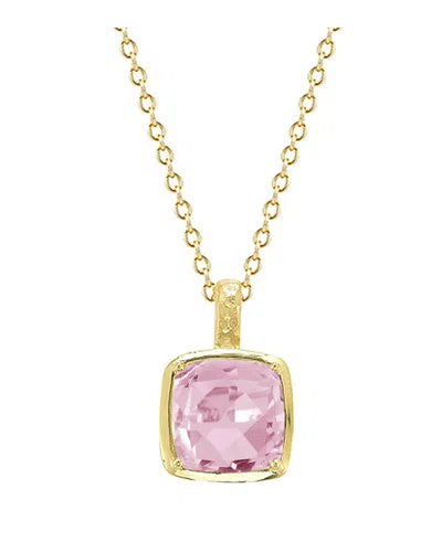 I. Reiss 14k 6.00 Ct. Tw. Diamond & Rose Quartz Necklace In Purple