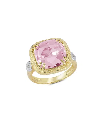 I. Reiss 14k 6.03 Ct. Tw. Diamond & Rose Quartz Ring