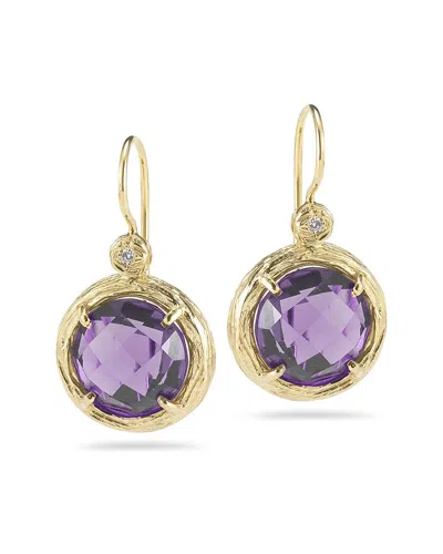 I. Reiss 14k 6.03 Ct. Tw. Diamond Earrings In Purple