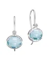 I. Reiss 14k 6.05 Ct. Tw. Diamond & Blue Topaz Earrings