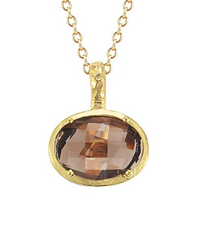 I. Reiss 14k 6.50 Ct. Tw. Smokey Topaz Necklace In Brown