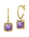 I. Reiss 14k 7.00 Ct. Tw. Diamond & Amethyst Charm Earrings