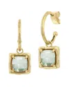 I. Reiss 14k 7.00 Ct. Tw. Diamond & Green Amethyst Charm Earrings