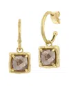 I. Reiss 14k 7.00 Ct. Tw. Diamond & Smokey Topaz Charm Earrings