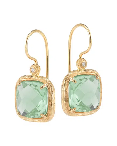 I. REISS I. REISS 14K 7.04 CT. TW. DIAMOND & AMETHYST DROP EARRINGS