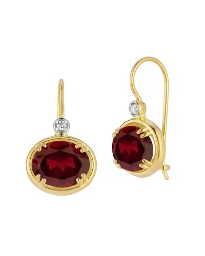 I. Reiss 14k 7.05 Ct. Tw. Diamond & Garnet Earrings In Gold