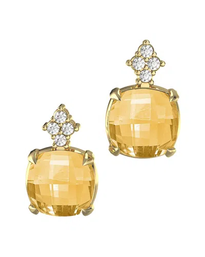 I. Reiss 14k 7.20 Ct. Tw. Diamond & Citrine Drop Earrings In Gold