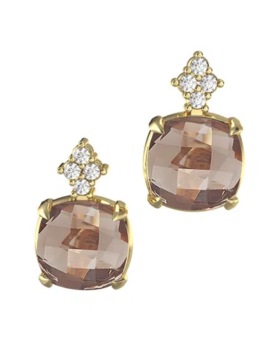I. Reiss 14k 7.20 Ct. Tw. Diamond & Smokey Topaz Drop Earrings In Gold