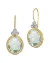 I. Reiss 14k 7.52 Ct. Tw. Diamond & Green Amethyst Drop Earrings