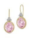 I. Reiss 14k 7.92 Ct. Tw. Diamond & Rose Quartz Drop Earrings