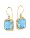 I. Reiss 14k 9.24 Ct. Tw. Diamond & Blue Topaz Earrings
