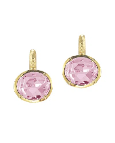 I. Reiss 14k 9.50 Ct. Tw. Diamond & Rose Quartz Earrings In Gold