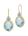 I. Reiss 14k 9.72 Ct. Tw. Diamond & Blue Topaz Drop Earrings