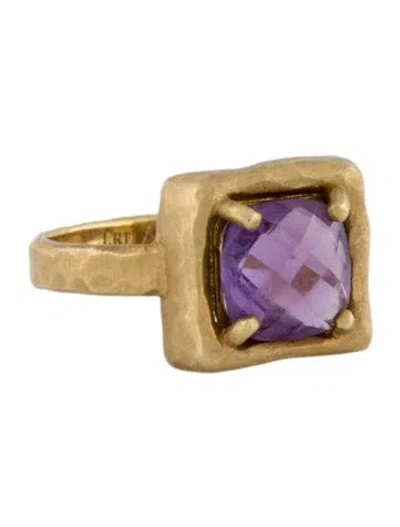 Pre-owned I. Reiss 14k Amethyst Cocktail Ring In Multi