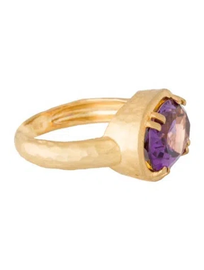 Pre-owned I. Reiss 14k Amethyst Cocktail Ring In Multi