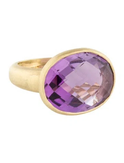 Pre-owned I. Reiss 14k Amethyst Cocktail Ring In Multi
