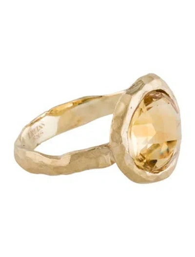 Pre-owned I. Reiss 14k Citrine Cocktail Ring W/ Tags In Multi