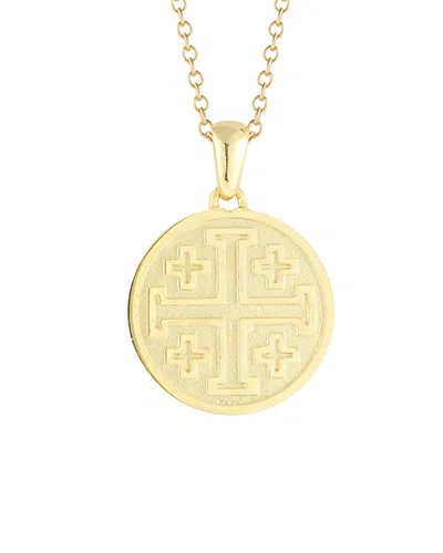I. Reiss 14k Cross Coin Necklace In Gold