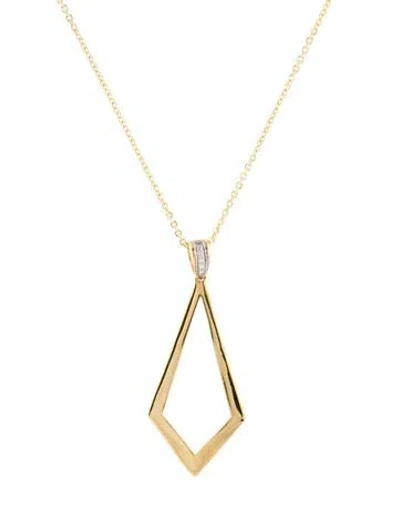 Pre-owned I. Reiss 14k Diamond Accent Open Pendant Necklace, 16" In Multi