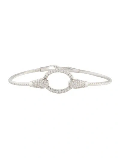 Pre-owned I. Reiss 14k Diamond Bangle Bracelet, 6.75" In Multi