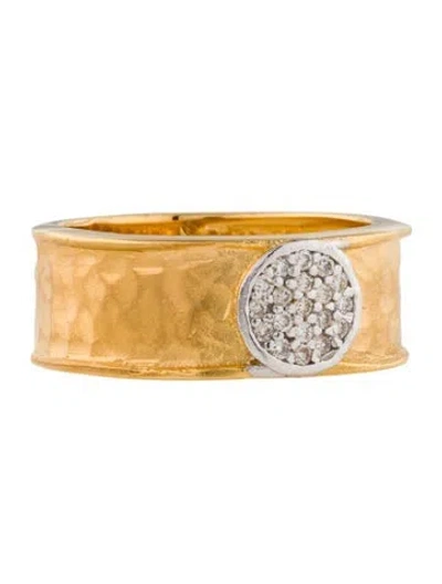 Pre-owned I. Reiss 14k Diamond Circle Center Ring In Multi