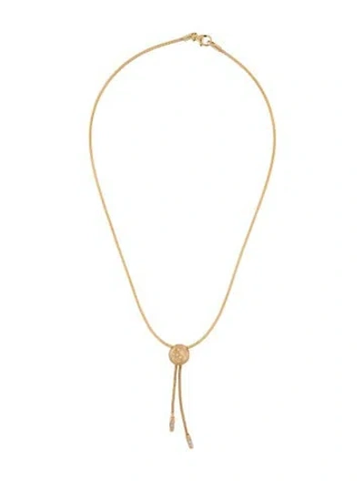 Pre-owned I. Reiss 14k Diamond Cocoon Lavalier Necklace, 17" In Multi