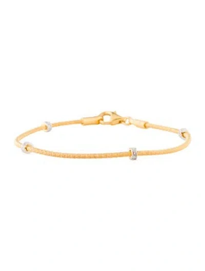 Pre-owned I. Reiss 14k Diamond Cocoon Station Bracelet, 6.5" In Multi