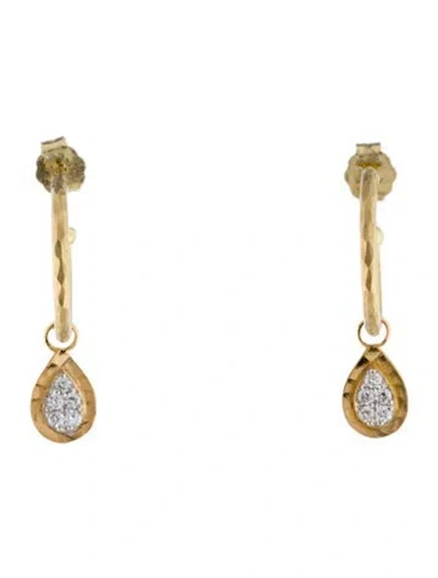 Pre-owned I. Reiss 14k Diamond Convertible Drop Earrings In Multi