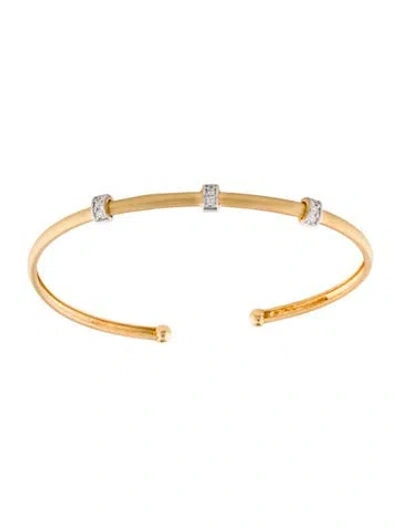Pre-owned I. Reiss 14k Diamond Cuff, 6.75" In Multi