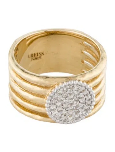 Pre-owned I. Reiss 14k Diamond Cut Out Ring In Multi