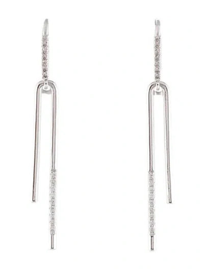 Pre-owned I. Reiss 14k Diamond Dangle Earrings In Multi