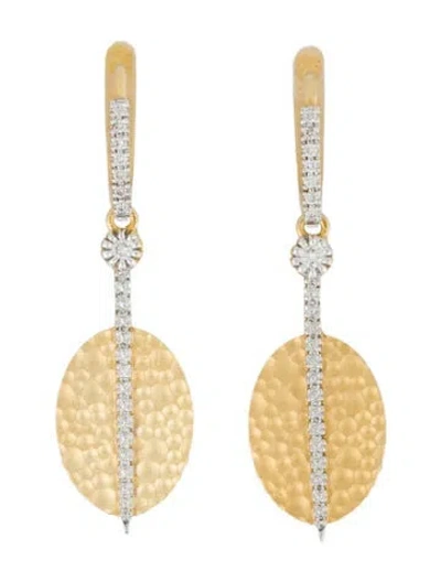 Pre-owned I. Reiss 14k Diamond Drop Earrings In Multi