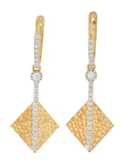 Pre-owned I. Reiss 14k Diamond Drop Earrings In Multi