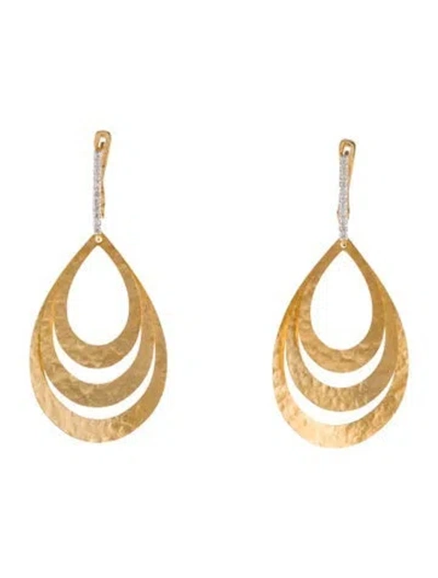 Pre-owned I. Reiss 14k Diamond Drop Earrings In Multi