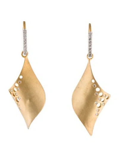 Pre-owned I. Reiss 14k Diamond Drop Earrings In Multi