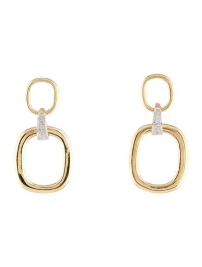 Pre-owned I. Reiss 14k Diamond Drop Earrings In Multi