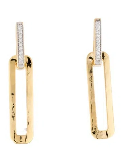 Pre-owned I. Reiss 14k Diamond Drop Earrings In Multi