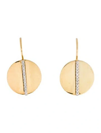 Pre-owned I. Reiss 14k Diamond Drop Earrings In Multi