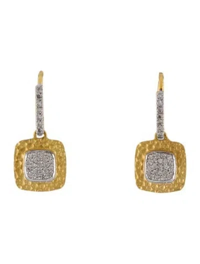 Pre-owned I. Reiss 14k Diamond Drop Earrings In Multi