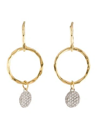 Pre-owned I. Reiss 14k Diamond Drop Earrings In Multi