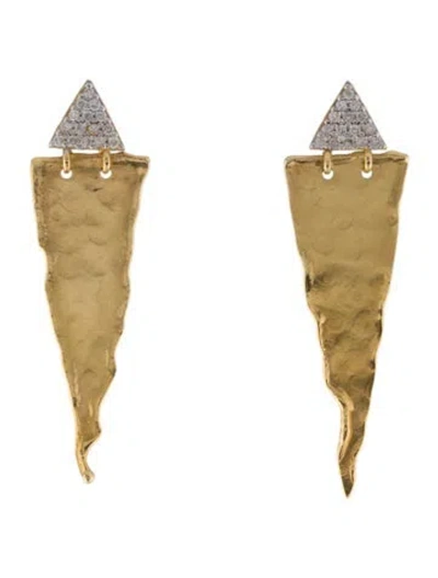 Pre-owned I. Reiss 14k Diamond Drop Earrings In Multi