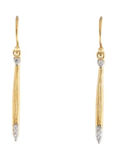 Pre-owned I. Reiss 14k Diamond Drop Earrings In Multicolor