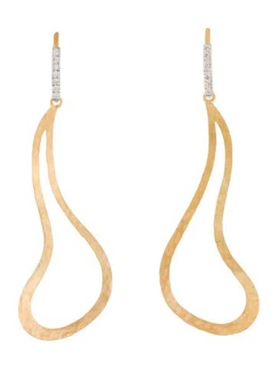 Pre-owned I. Reiss 14k Diamond Freeform Drop Earrings In Multi
